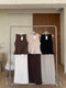 Women Chic Sleeveless Blouse With A-line Skirts Sets